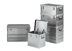 Aluminum crates and transport boxes